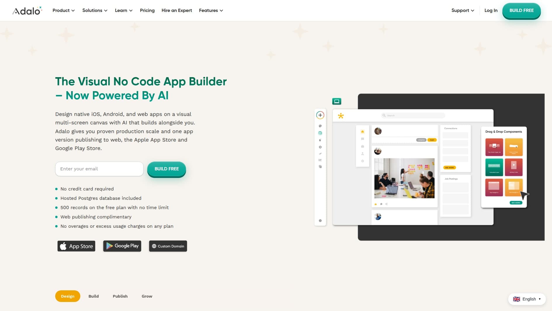 Adalo website screenshot