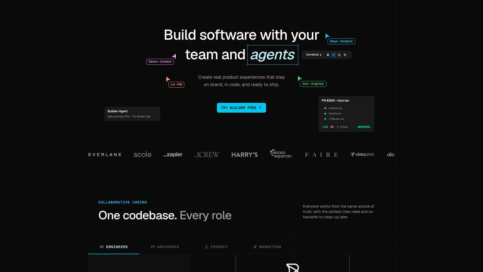 Builder.io website screenshot