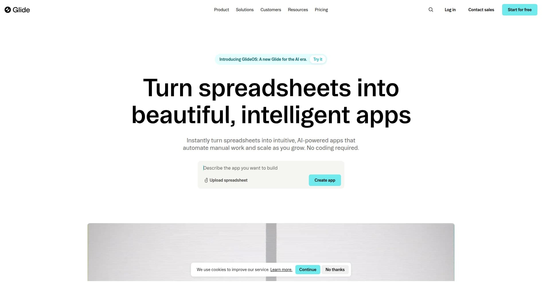 Glide website screenshot