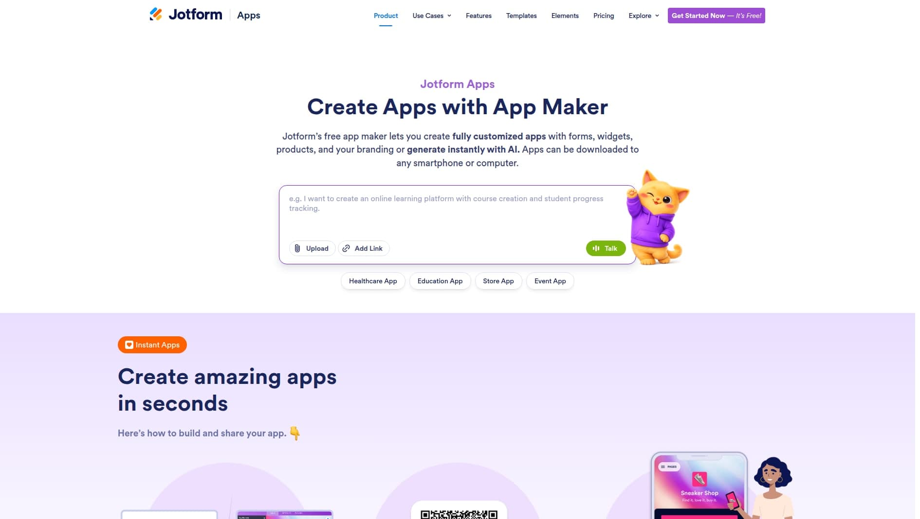 Jotform Apps website screenshot