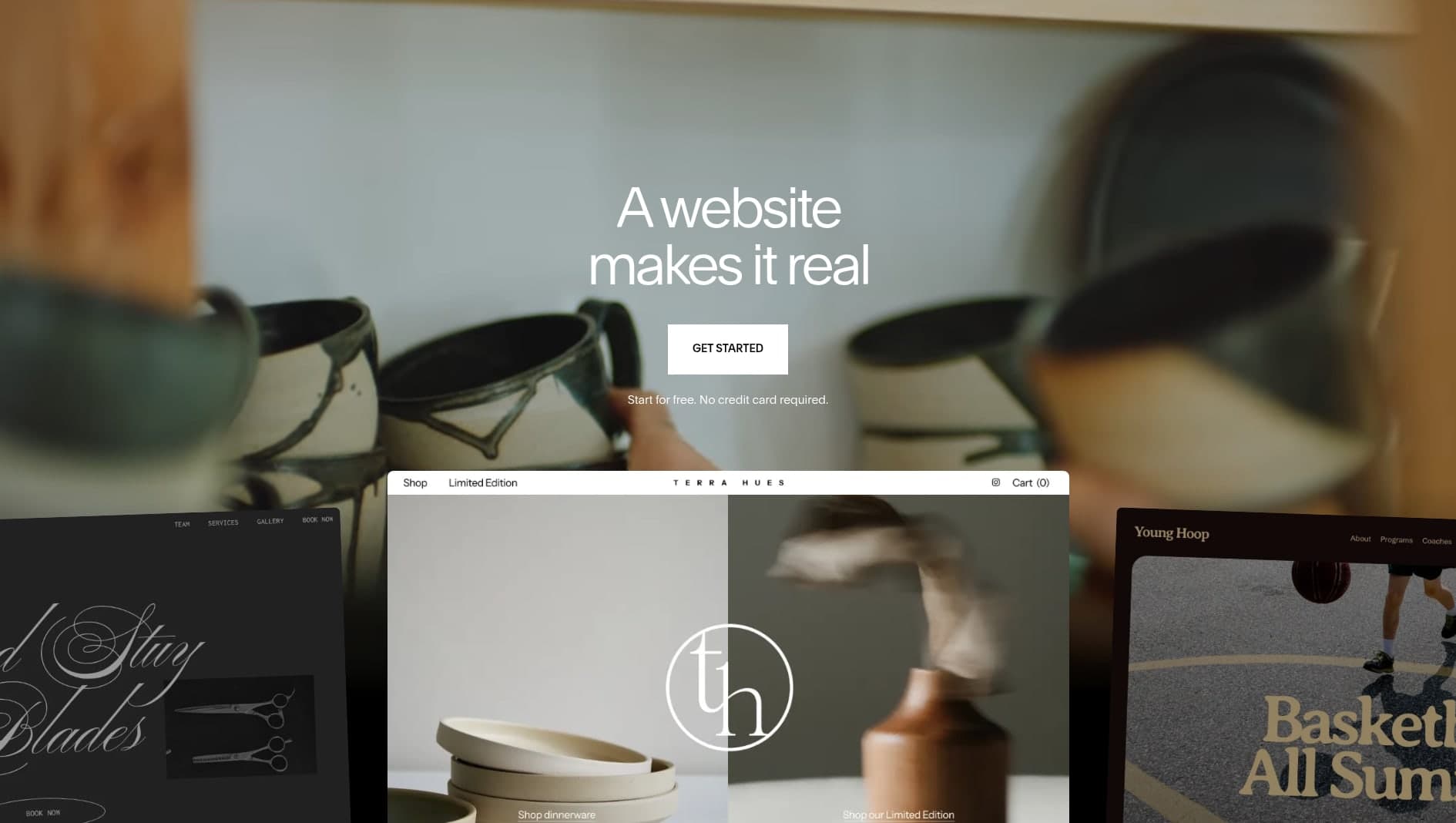 Squarespace website screenshot