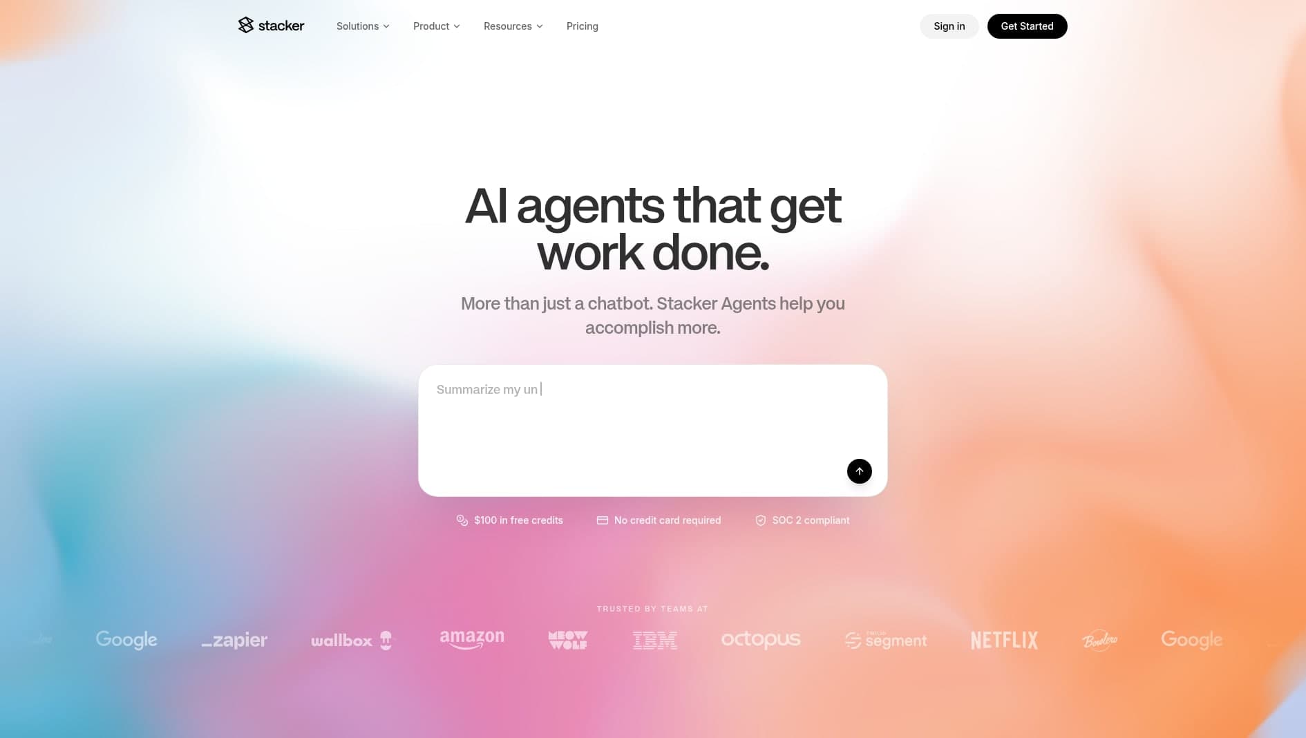 Stacker website screenshot