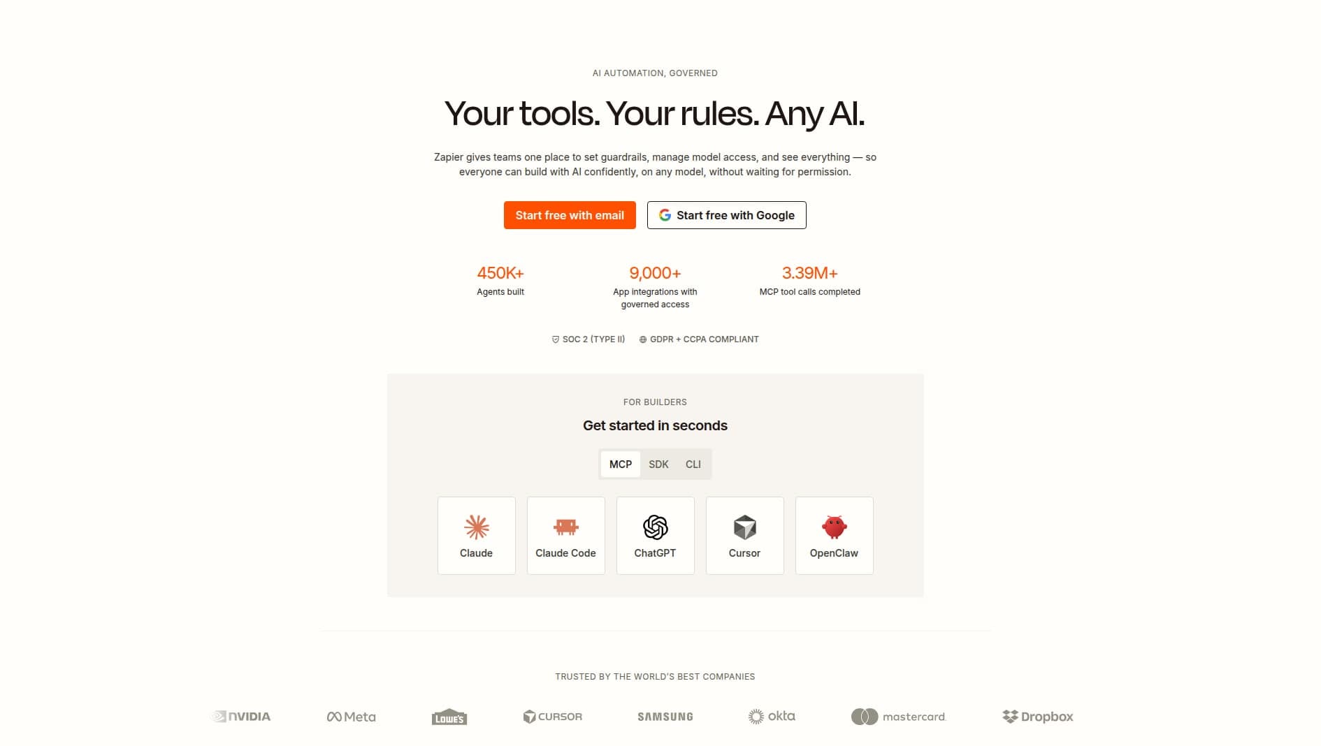 Zapier website screenshot